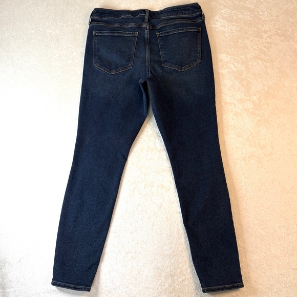 OLD NAVY Rockstar Demin Jeans Womens 12 Super Skinny Mid Rise Dark Wash - Picture 2 of 12